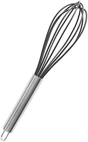 Katoochy Premium Silicone black Whisk with Heat Resistant Non-Stick Silicone