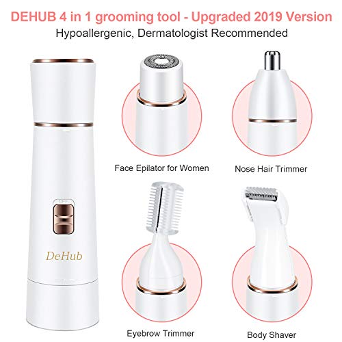 Facial Hair Removal for Women, DeHub Upgraded 2019 Version Waterproof Painless 4 in 1 Lady Grooming Kit-Facial Hair… - Image 3