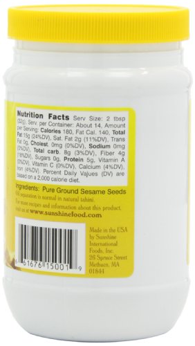 Sesame King Tahini Light Roast, 16-Ounce (Pack of 4)