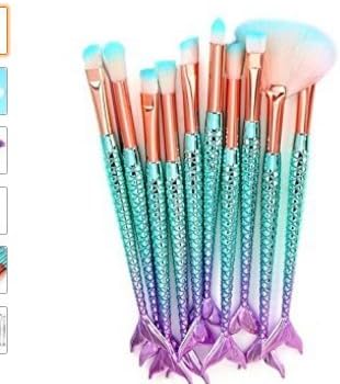 OTSFFSSENT (10PCS)New Arrived Unicorn Contour Brush Anglewolf Professional Makeup Brush se
