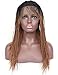 BLUPLE Ombre 30# Micro Braided 1b Synthetic Lace Front Wigs Fully Hand Tied Heat Resistant Hair Braiding Styles Fiber Hand Braided Wig for Black Women (18 inches, Micro Braided,T1B/30)
