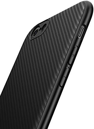 iLovecover iPhone 6s plus Case,iPhone 6 plus Case,[Carbon Fiber Texture Design] Light ShockProof Brushed Rugged Grip Cover skin Slim Simple Stylish Soft TPU Silicone Bumper Protective Matte Phone Case Fit for iPhone 6/6s plus 5.5 Inch (Black)
