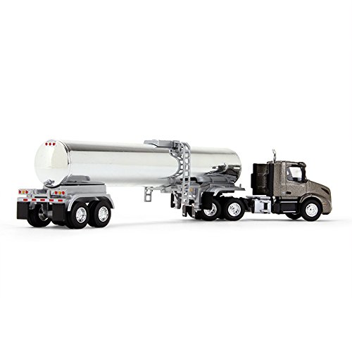First Gear 1/87 scale Diecast Collectible Urban Bronze Metallic/Chrome Volvo VNR 300 Day-Cab Tractor with Food Grade Tank Trailer (#80-0318)