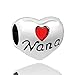 CharmSStory Heart I Love You Family Nana Charms Beads Charm Compatibles For Bracelets (NANA 2)