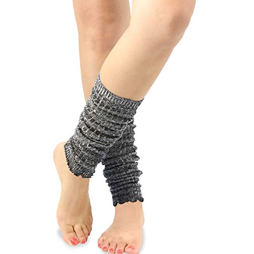 TeeHee Women's Fashion Leg Warmers Loose Bottom 2-Pack Assorted Colors (Dark)