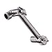 HANEBATH 4 Inch Brass Shower Arm Shower Head Combo Adjustable Height Arm Mount ,Brushed Nickel