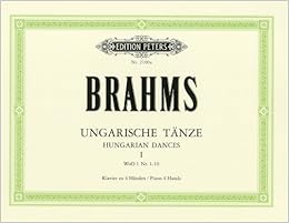 ブラームス: ハンガリー舞曲集 第1巻: 第1~第10番/ペータース社/ピアノ連弾(1台4手)
