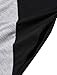 Allegra K Women's Boat Neck Short Sleeve Color Block Casual Tunic Batwing Top L White