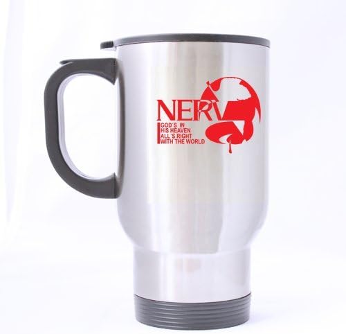 Japanese Cartoon EVA NERV Fonts Customized Design Travel Mug Coffee Mug Creative Sport Cup Personalized Tea Cup 14OZ