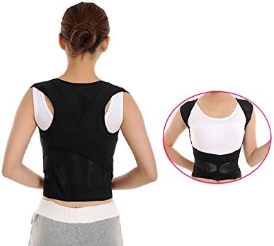 Adjustable Back Posture Corrector Clavicle Support Brace to Improve Bad Posture Relief Upper Back Pain Hunchback Correction for Men Women Kids (BLACK1.0, M)