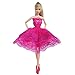 FairyStar Beautiful Fashion Ballet Skirt Dress Set for Barbie Doll Girls' Birthday Gift (5 Kind Style，Style Random)