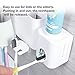 E-ROOM TREND Toothbrush Holder Wall Mounted Removable with Spare Adhesive Pads, Automatic Toothpaste Dispenser Bathroom Organization Space Saving Perfect for Home Dormitory Use 2 Cup Set (A001)