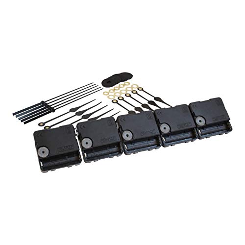 Bjerg Instruments 5 Pack Bulk Clock Parts with Replacement Movement Mechanism and Hands for 9 or 10 inch Clock (Traditional) - Thumbnail 5