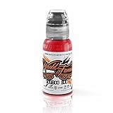 World Famous Tattoo Ink – Vegan-Friendly Professional Tattooing Inks – Sailor Jerry Red, 1 Ounce