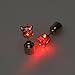 AYAMAYA 1 Pair Christmas Light up LED Earrings Bright Stylish Glowing Ear Studs Party Light (Red)