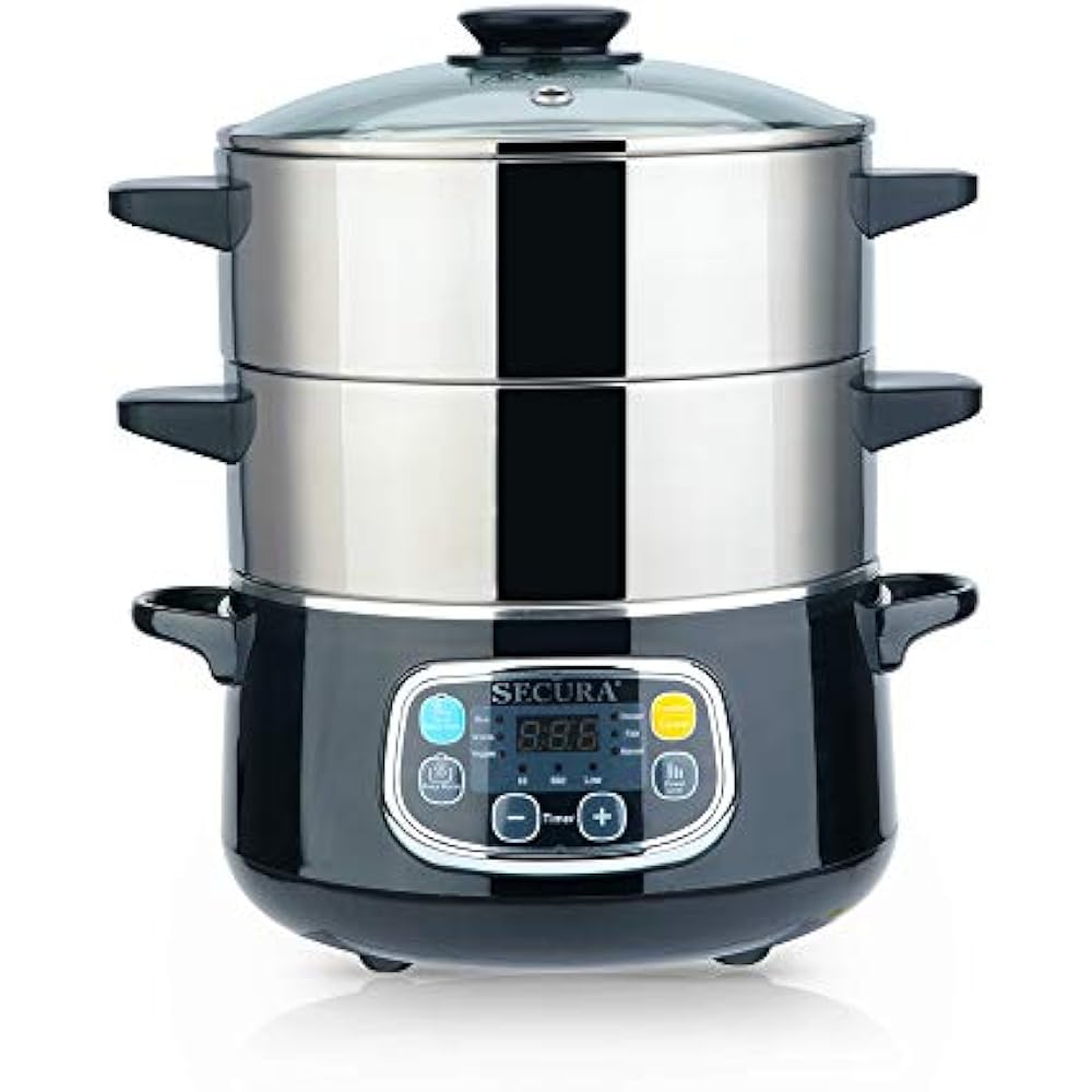 Electric Steamers Food Steamer, Vegetable Double Tiered Stackable