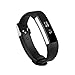 BeneStellar Fitbit Alta Band, Silicone Replacement Band for Fitbit Alta HR and Alta Band With Metal Clasp (Classic) (B# Black&White&Gray)