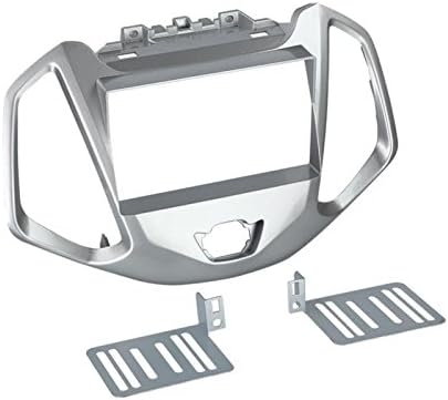 2 DIN Radio Installation Set Fascia Radio Connection Cable Antenna Adaptor Complete Set for Ford EcoSport JK8 from 02/2014 Silver