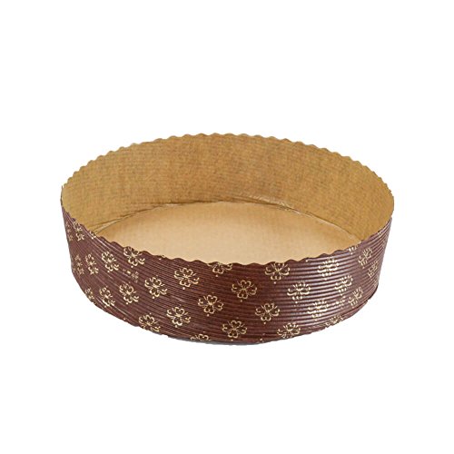 Round Cake Middle Height Panettone Cake Paper Pan Mold - 6 1/8'' X 2 1/8'' - 12Pcs