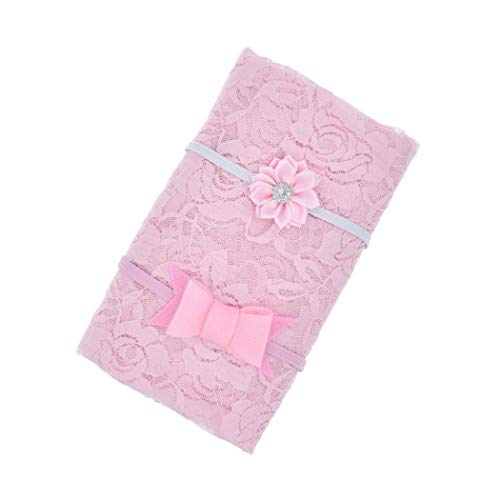 DREAMVAN Fashion Floral Lace Wrap and Headband Set Photograph Prop Bath & Hooded Towels