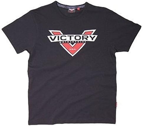 Genuine Victory Motorcycles Mens Black Logo Color Badge T-Shirt