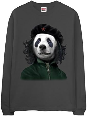 Long Sleeve T-Shirt - Che Guevara Panda Charcoal Medium