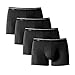 Lapasa Men's Pouch Trunk Micro Modal Low Rise Boxer Brief (Pack of 4 pcs) Light Black S