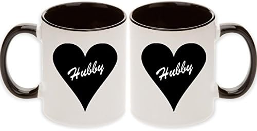 Gay Wedding Gift - Hubby &amp; Hubby Pair Mugs with Optional Personalized Names (2pcs) (No Personalization)