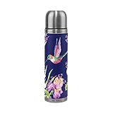 JSTEL Water Bottle Vacuum Insulated Leak Proof Double Vacuum Bottle for Hot Coffee or Cold Tea + Drink Cup Top 500ml