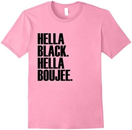 Mens Hella Black Hella Boujee T-Shirt 3XL Pink