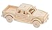 PONTE COLLECTION 3D Wooden Puzzle Building Kit Pickup Truck Car Model Wood Best Gift for Kids 23-pcs (Pickup Truck)