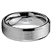 Charming Jewelers Tungsten Wedding Band Ring 6mm Men Women Comfort Fit Grey Black 18K Yellow Gold Plated Bevel Edge Brushed Polished