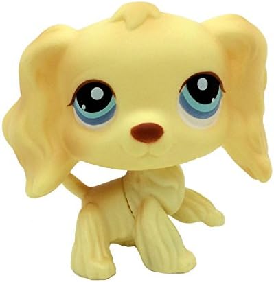 do1n Rare Littlest Pet Shop #91 Cream Cocker Spaniel Dog Puppy Blue Eyes Animal LPS