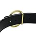 Maikun Belts for Men Women MK Letter Gold Buckle 38mm Blue Leather Adjustable Belt 120cm for Waist Size 36-38