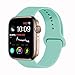 VATI Sport Band Compatible for Apple Watch Band 38mm 40mm, Soft Silicone Sport Strap Replacement Bands Compatible with 2019 Apple Watch Series 5, iWatch 4/3/2/1, 38MM 40MM S/M (Marine Green)