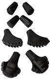Alafen Replacement Rubber Tips Set for Trekking Pole Walking Hiking Sticks Tips Protectors