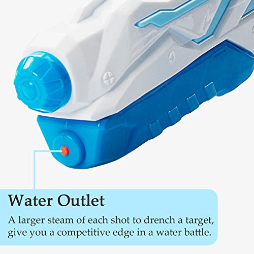 SAOCOOL Pool Guns for Kids, Water Guns High Capacity 1200CC Squirt Gun 32ft Water Soaker Blaster Squirt Toy Swimming Pool Beach Sand Water Fighting Toy (Blue)