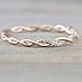 GUAngqi Rose Gold Stacking Twist Rope Ring Round Cut Diamond Rope Stackable Stacking Promise Ring Anniversary Gift,Rose Gold 6 yards