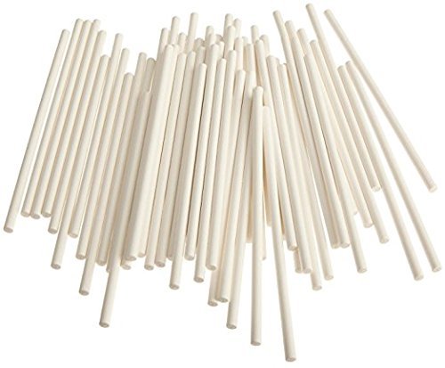 Cake Pop Sticks, 8" Paper Sticks for Cake Pops, Lollipops, Candy Apples, 100/Pack, Bake Shop Supply