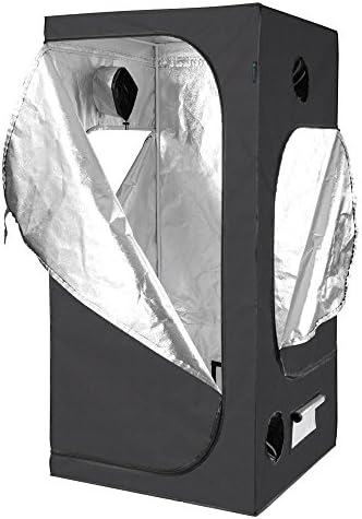 IDAODAN 39x39x78 inch Mylar Hydroponic Indoor Grow Tent for Plant Growing, 600D Waterproof Oxford Cloth,All Steel Structure, Eco-friendly