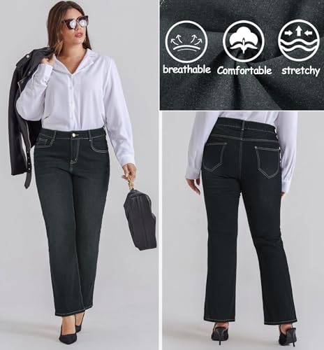 Hanna Nikole Women's High Waist Stretch Bootcut Jeans