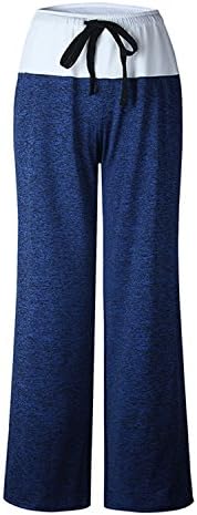 Women Patchwork Pants Wide Leg Pants Loose Straight Plus Size Pants Trousers