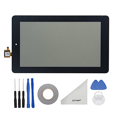 3CYYAP Replacement Digitizer Touch Screen Glass For Amazon Fire 7 2015 7-inch Tablet Black