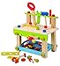 EverEarth Toddler Workbench with Tools. Wooden Building Set Hammer Toy