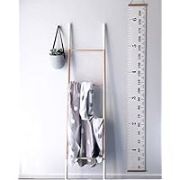 Miaro Kids Growth Chart, Wood Frame Fabric Canvas Height Measurement Ruler from Baby to Adult for Child