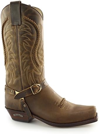 Sendra 3434 Mens Leather Mid Calf Cowboy Boots Mad Dog Tan