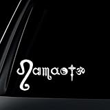 Namaste Car Decal / Sticker - White