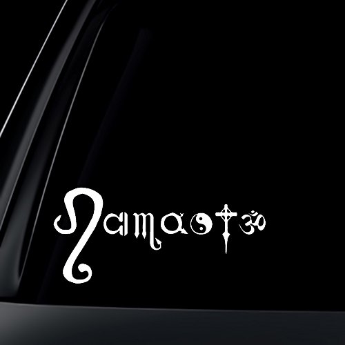 Namaste Car Decal / Sticker - White