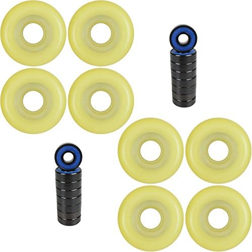 Aggressive Inline Skate Wheels Blank Natural 58mm 96a 8 Pack Abec 7 Bearings