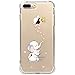 JAHOLAN iPhone 7 Plus Case, iPhone 8 Plus Case Amusing Whimsical Design Clear TPU Soft Case Rubber Silicone Skin Cover for iPhone 7 Plus iPhone 8 Plus - Cute Elephant